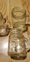 Vintage Golden Harvest Mini Mugs Glass Jar Set of 3 NICE 3 1/4&quot; Tall Handles - £13.95 GBP