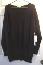 Margeaux &amp; Ellie size 3X Black V Neck Long Sleeve Pull Over Sweater.  - £18.16 GBP