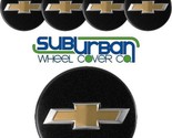 2018-2023 Chevrolet Equinox Black / Gold Button Center Caps # 95489949 S... - $81.99
