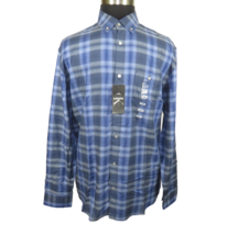 Calvin Klein Button Down Shirt Men&#39;s Size Large Blue Plaid Lightweight C... - $24.99