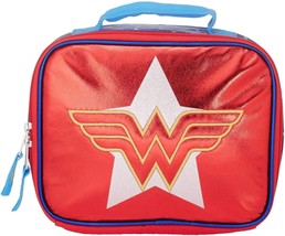 Wonder Woman Dc Comics Lunch Box PVC-Free Insulated Tote Bag w/ Id Card Nwt - £10.33 GBP