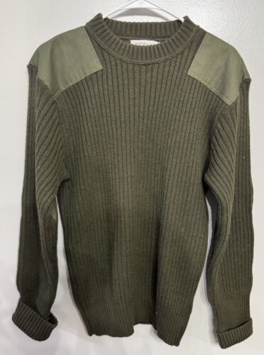 DSCP Valor Collection Military Green Ribbed Wool Sweater Size 40 Army Vi... - $51.84