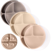 Suction Plates with Lids for Babies &amp; Toddlers - 100% Silicone, Dinnerwa... - $465.89 MXN