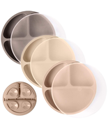 Suction Plates with Lids for Babies &amp; Toddlers - 100% Silicone, Dinnerwa... - $465.89 MXN