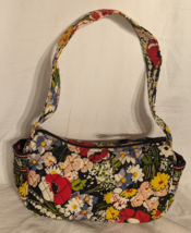 Vera Bradley Retired Pattern Poppy Fields Shoulder Bag Purse Outside Pocket - £11.46 GBP