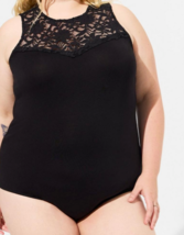 Torrid Super Soft Black Lace Trimmed Bodysuit Plus Size 2X - $29.99