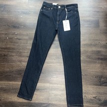 AQ American Quality Jeans Women&#39;s 18 Blue Mid-Rise Skinny Pants 33x32.5-... - $18.64