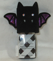 Bath &amp; Body Works Wallflower Fragrance Plug Halloween Black &amp; Purple Bat Velvety - £21.63 GBP