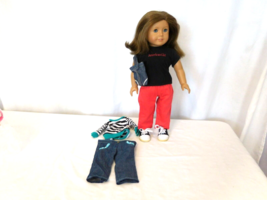 American Girl Truly Me Short Brown Hair Blue Eyes Freckles + 2 Outfits - £42.38 GBP