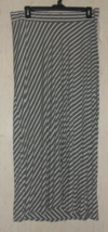 Nwt Womens Liz Lange) Maternity Gray W/ Stripes Maxi Pull On Knit Skirt Size L - £25.71 GBP