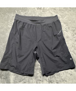 Lululemon Pace Breaker Running Shorts Men&#39;s 32in Black Athletic Gym 10” - $61.53 CAD