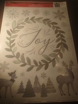 Window Clings Christmas &quot;Joy&quot; With Many Other Window Clings-1 Pk.-NEW-SH... - $15.89