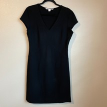 Diane Von Furstenberg DVF Black Norma Ponte Pencil Sheath Dress Size 10 ... - $48.37