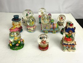 VTG Lot of 10 Mini Small Snow Globes Easter Christmas Holiday Zoo  - £31.72 GBP
