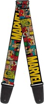 Guitar Strap With Buckle-Down, 2&quot; Wide, Black/Yellow, Marvel/Retro Comic... - £29.44 GBP