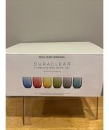 Williams Sonoma Duraclear Wine Stemless Red Glasses Polycarbonate NIB Mu... - $98.99