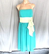 Alfred Angelo  gown midi  strapless Size 12 jade pistachio chiffon New MSRP $170 - £27.00 GBP