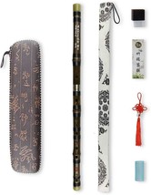 F Key Dizi Black Bamboo Flute With Free Membrane &amp; Glue &amp;, Key Of F/Blac... - $41.95