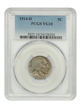 1914-D 5C PCGS VG10 - $117.13