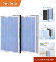 2 Pack HEPA Replacement Filter for Membrane Solutions Msa3 - 3-Stage Fil... - $66.28