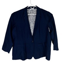 Old Navy Linen Blend Blazer Navy Lined New - $29.69