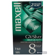 Maxwell GX- Silver T-160 High Quality Blank VHS Cassette Tape 8hr New Se... - £3.91 GBP