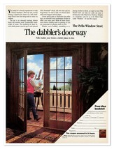 Pella Traditional French Doors Artist Vintage 1986 Full-Page Print Magazine Ad - £7.63 GBP