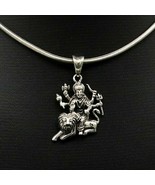 925 sterling silver Handmade Goddess Bhawani /Durga /Santoshi Maa Pendan... - $48.64 CAD