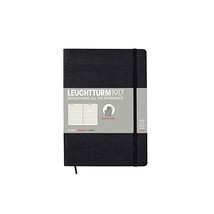 Leuchtturm 145mm x 210mm A5 Medium Soft Cover Lined Notebook - Black  - £47.55 GBP