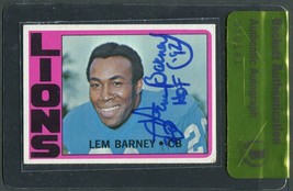 Lem Barney Signed 1972 Topps Card #42 Detroit Lions Hof Auto Beckett Bas 2 - £26.97 GBP