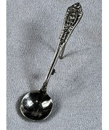 Vintage WALLACE Sterling Silver Small Salt Spoon Brooch Pin Art Deco Sug... - £21.12 GBP