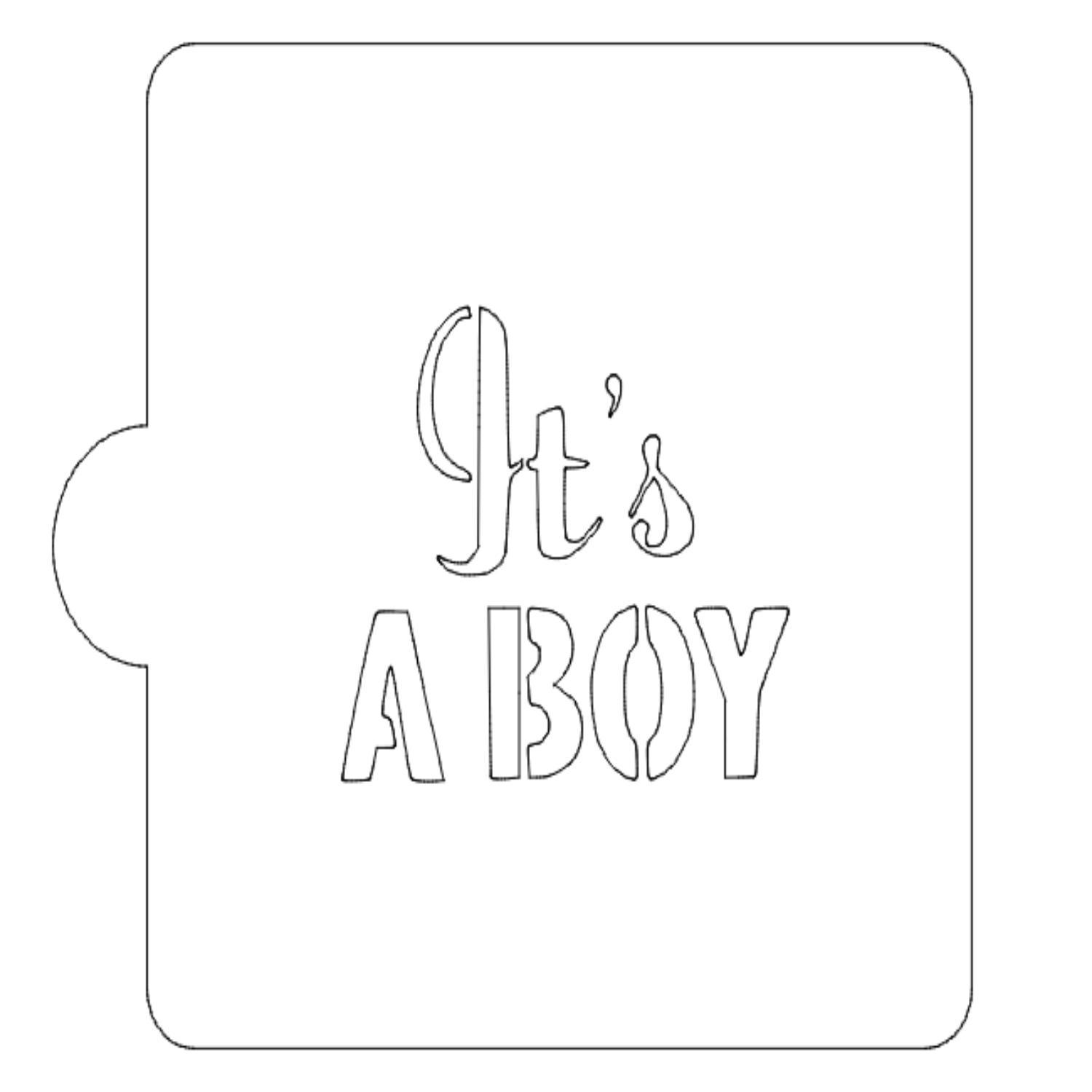 Its A Boy Baby Shower Stencil for Cookies or Cakes USA Made LS9062 - $3.99