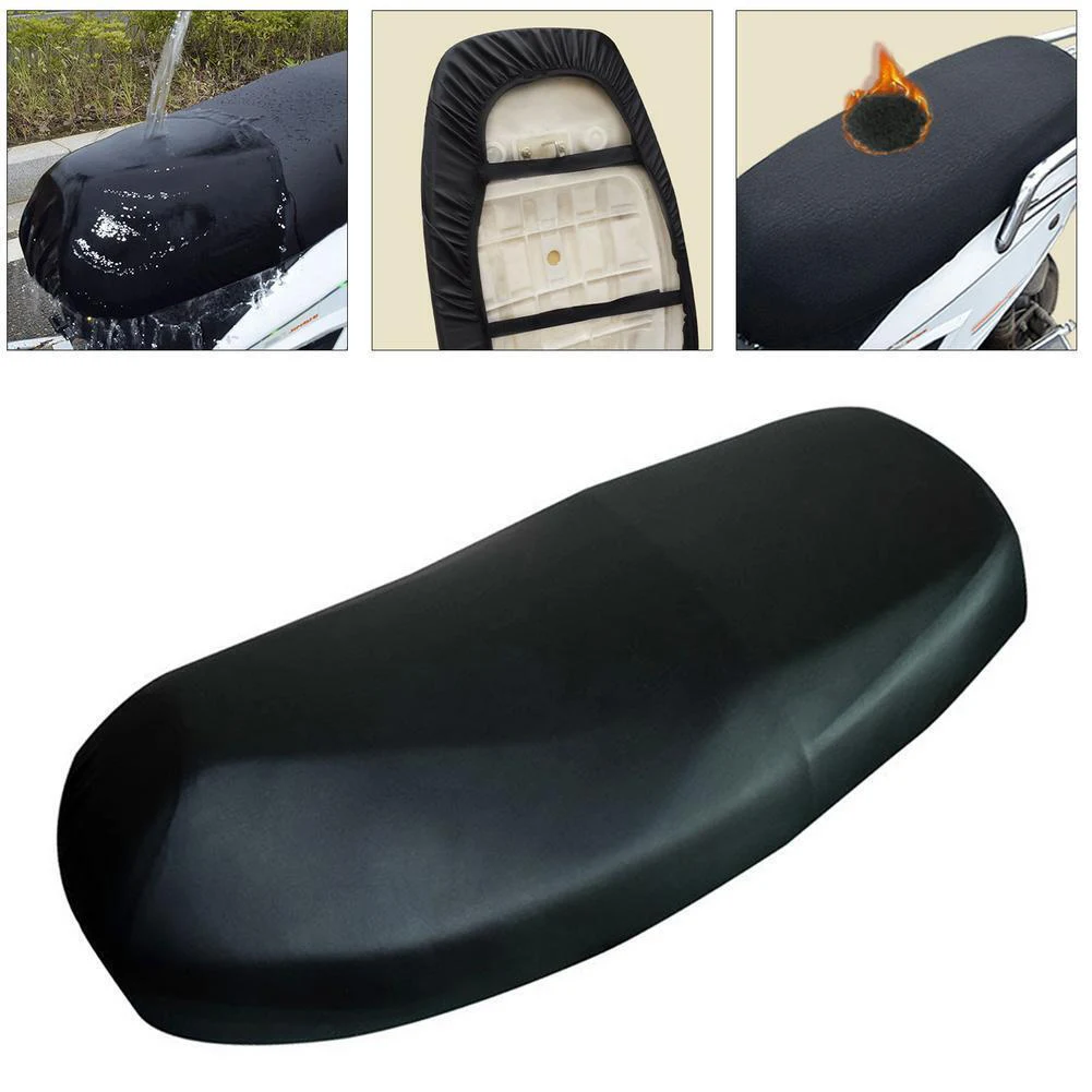 Motorcycle Seat Cover Waterproof Rain Dustproof Motorbike Scooter Cushion Seat - £13.54 GBP