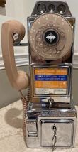 Gray Station Chrome Pay Telephone 1940's Fully Restored Beige - $1,195.00