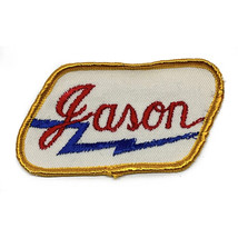 Vintage Name Jason Embroidered Sew-on Work Shirt Uniform 3.5x2 Mix Color... - $3.50