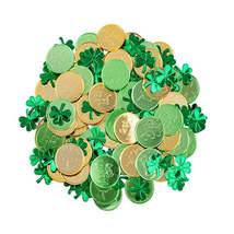 Leprechaun&#39;s Treasure: St. Patrick&#39;s Day Clover &amp; Gold Green Plastic Toy... - £7.86 GBP+
