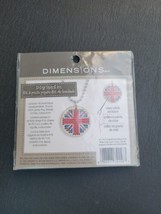 Cross Stitch Necklace Pendant Dimensions D.I.Y Kit Union Jack UK Flag Pattern - $6.92