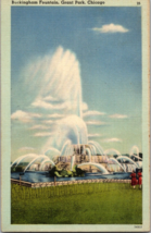 Vtg Postcard Buckingham Fountain, Grant Park, Chicago, IL., Unposted - £4.38 GBP