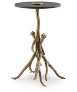 Lemkins - Black / Antique Gold Finish - Accent Table - $144.67