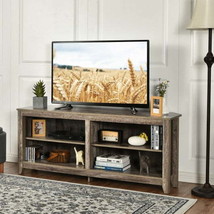 Media Console 4 Cubby Entertainment with Shelves - £186.42 GBP