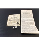 Monopoly Game Dice Instructions 1961 Parker Brothers Replacement Pieces ... - £15.53 GBP