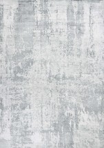 3&#39;X5&#39; Dew Grey Hand Loomed Abstract Brushstroke Indoor Area Rug - £299.79 GBP