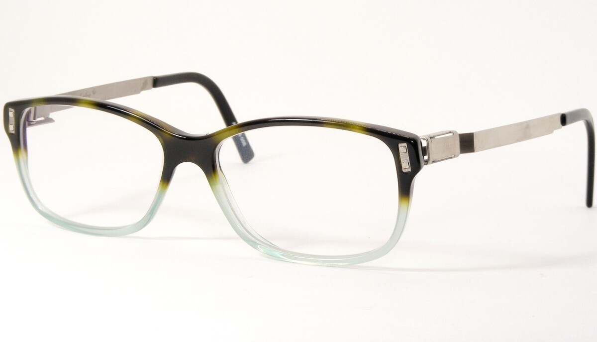 LeaLeks BO44 A28 18 00E Tortuga Verde Agua / Plata GAFAS ÚNICAS 52-14-145mm - $135.29