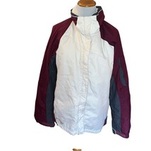 columbia sport women white burgundy red winter ski jacket xl5865 large S... - $10.63