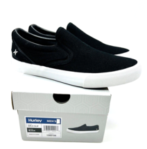 Hurley Men Arlo Slip-On Casual Canvas Sneakers - BLACK, US 8M - $25.74