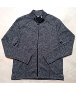Eddie Bauer Heather Gray Full Zip Fleece Sweater Jacket - Men&#39;s Size XL - $480.34 MXN