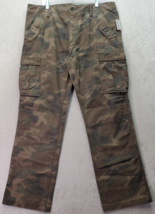 Old Navy Cargo Pants Men 38x32 Green Camo Print 100% Cotton Flat Front High Rise - £28.93 GBP