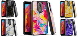 Tempered Glass / Flake Marble Cover Case For LG Journey LTE L322DL / K30 (2019)  - £5.94 GBP+