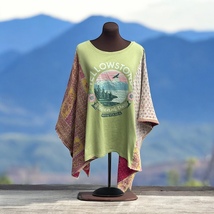 Yellowstone Ladies Upcycled Poncho / Ruana / Boho Style - $63.00