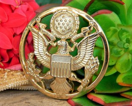 Vintage United States Army Cap Device Eagle Hat Badge Militaria G23 - £15.91 GBP